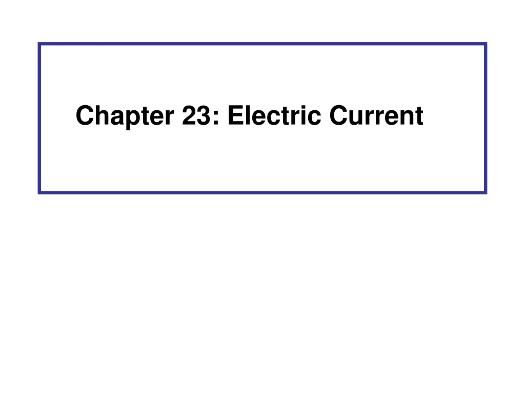 chapter 23 electric current