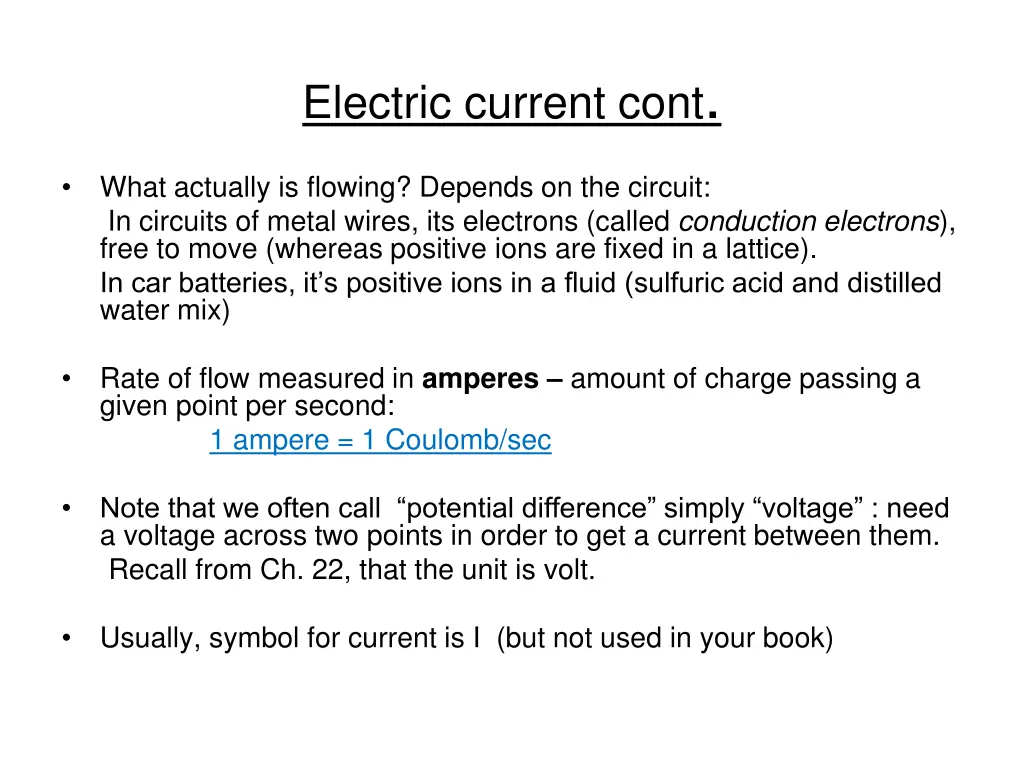 electric current cont