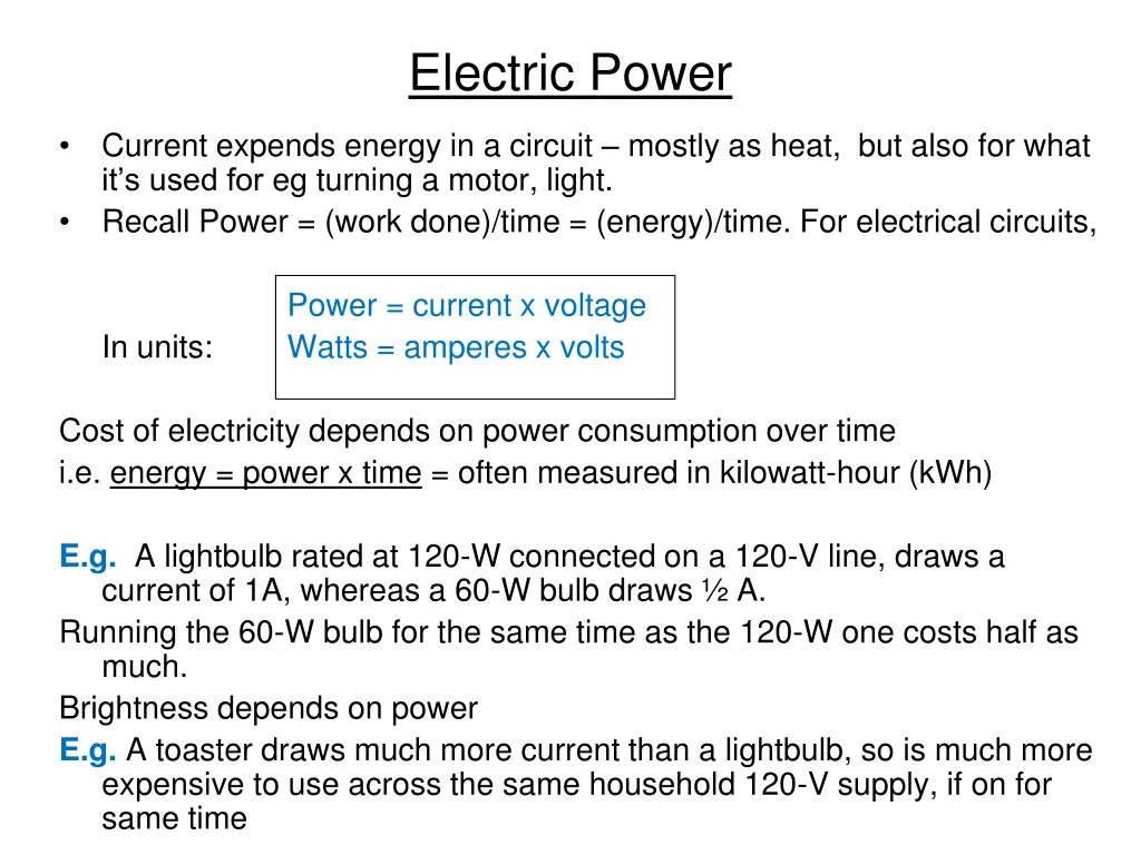 electric power