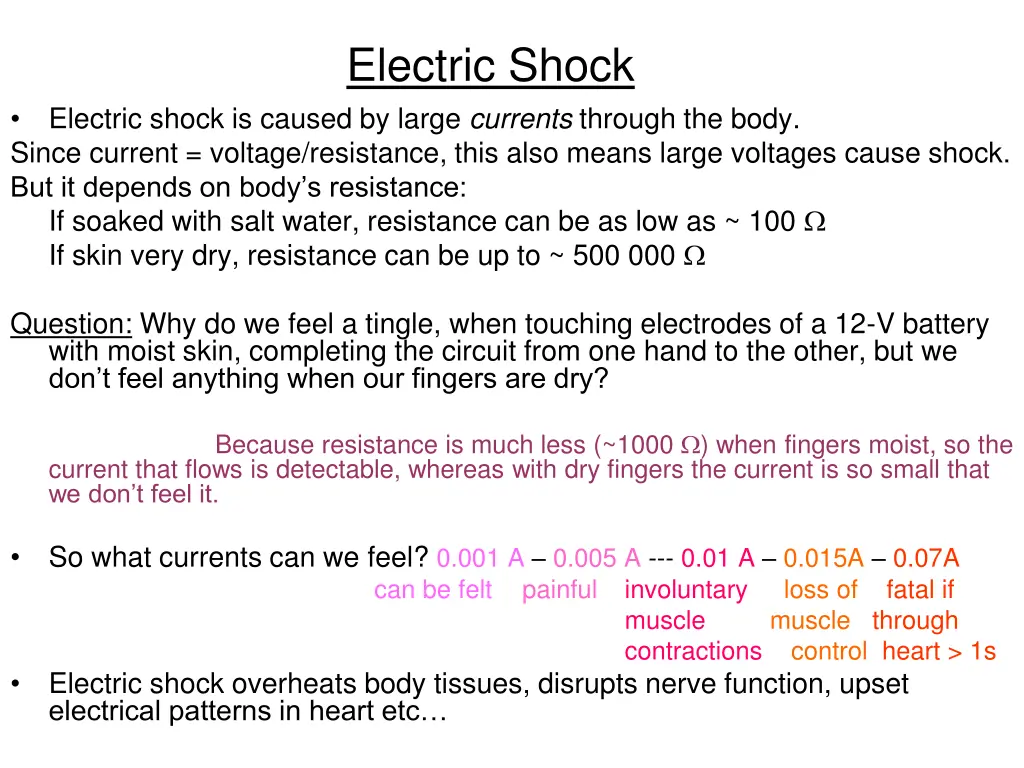 electric shock