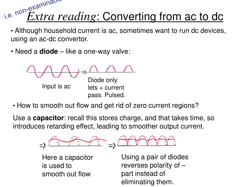 extra reading converting from ac to dc