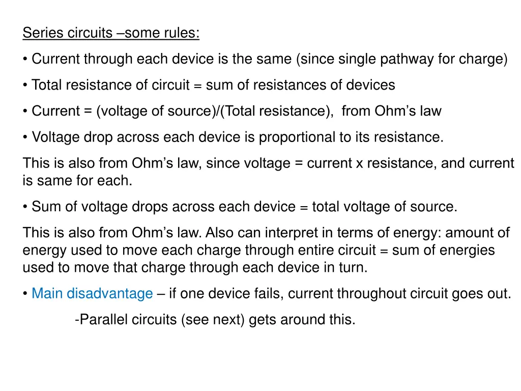 series circuits some rules