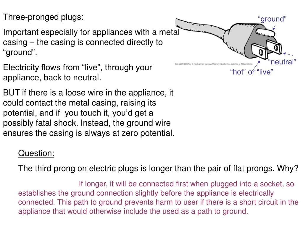 three pronged plugs