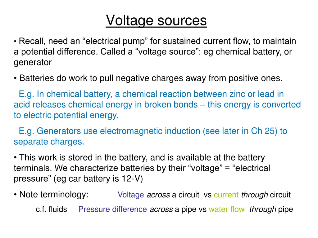 voltage sources