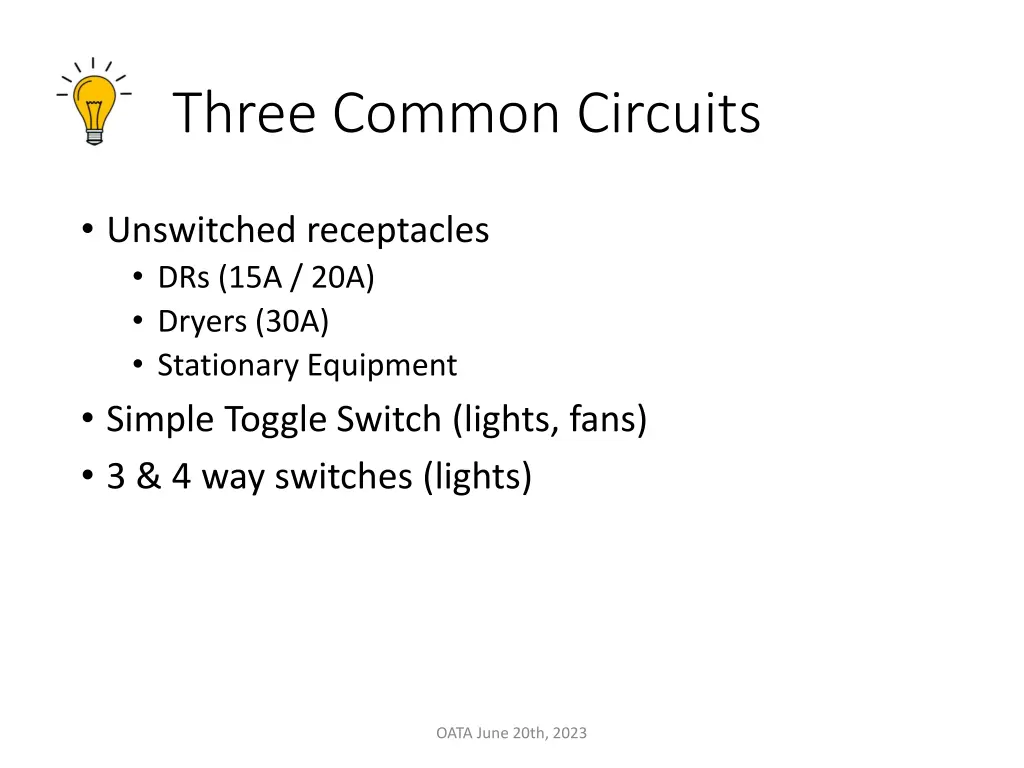 three common circuits