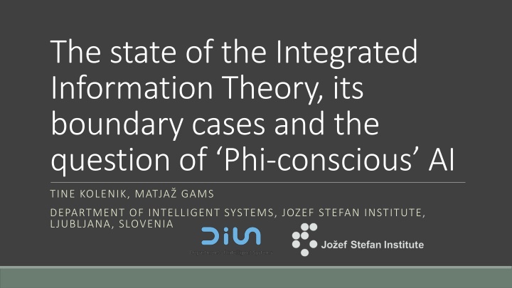 the state of the integrated information theory