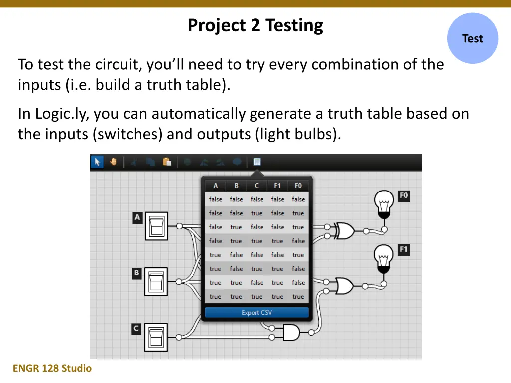 project 2 testing