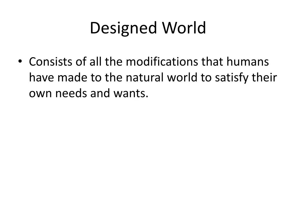 designed world