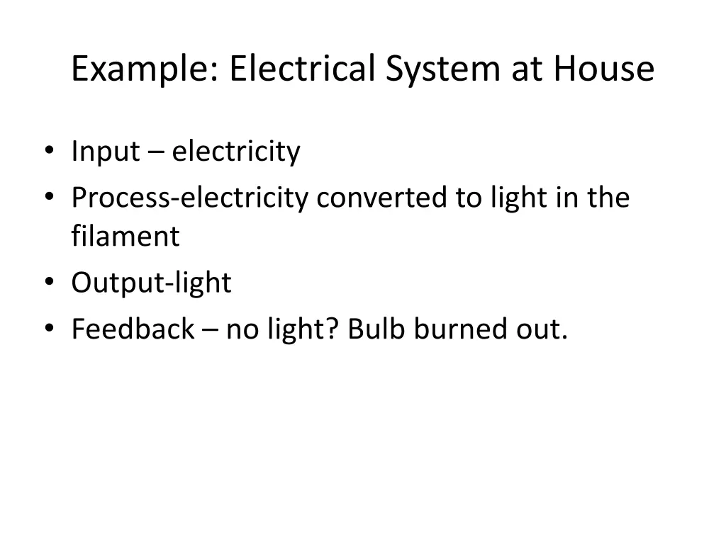 example electrical system at house