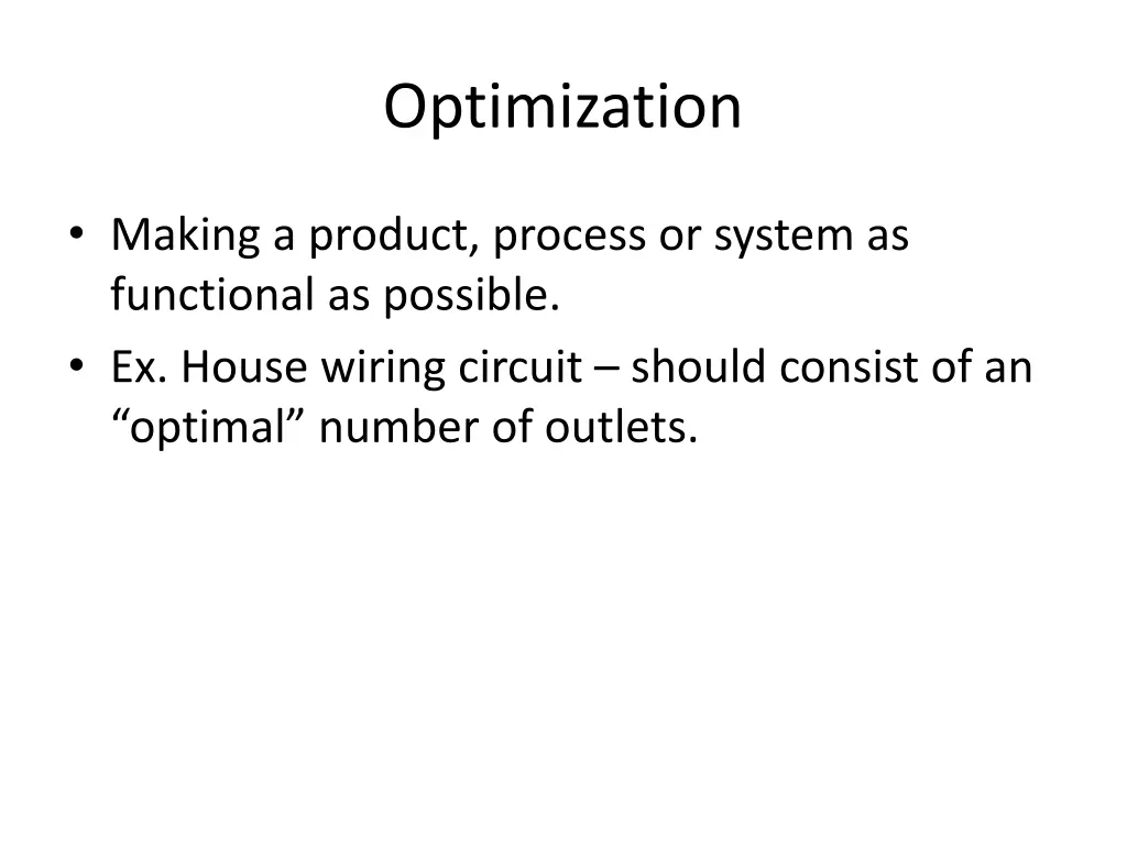 optimization