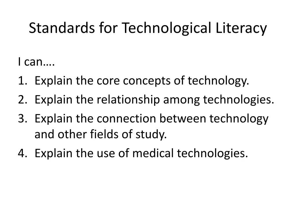 standards for technological literacy