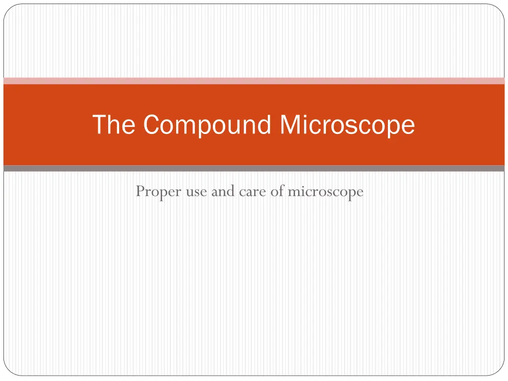 the compound microscope 1