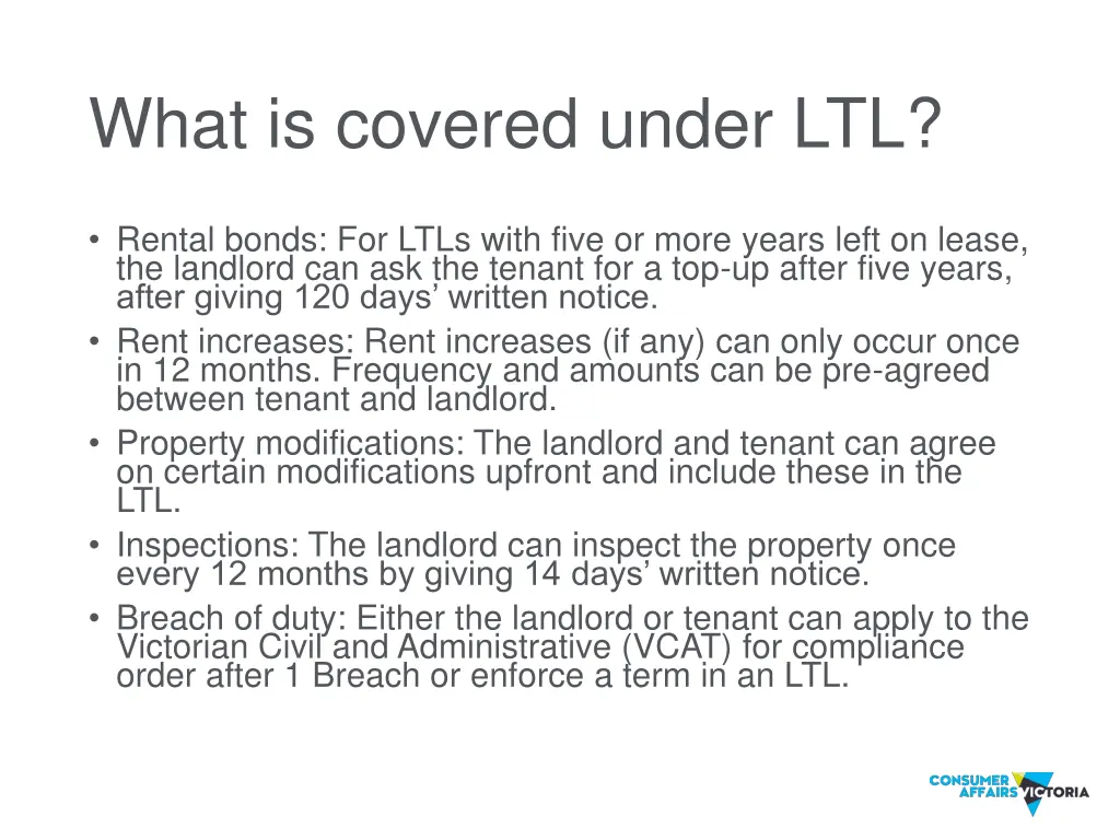 what is covered under ltl