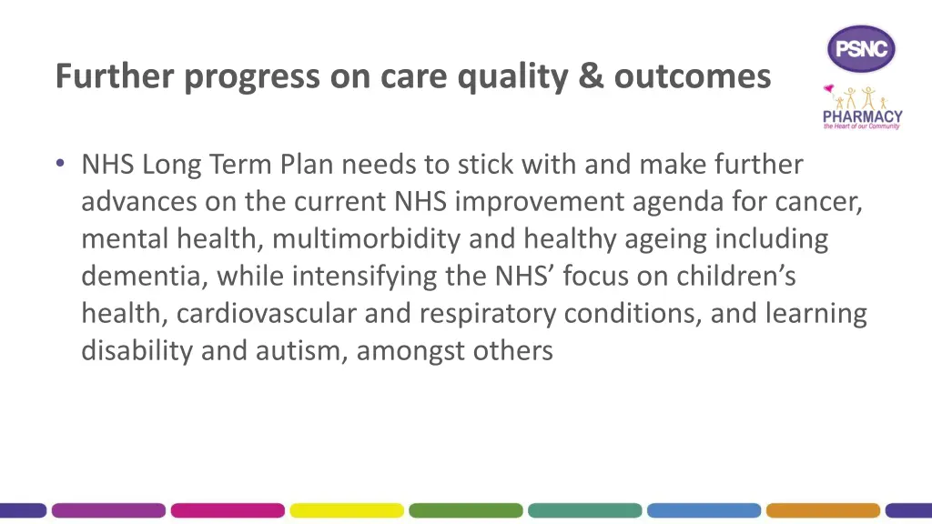 further progress on care quality outcomes