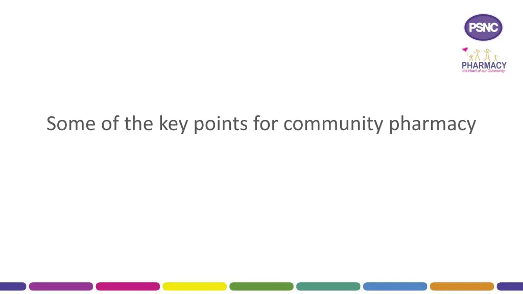 some of the key points for community pharmacy