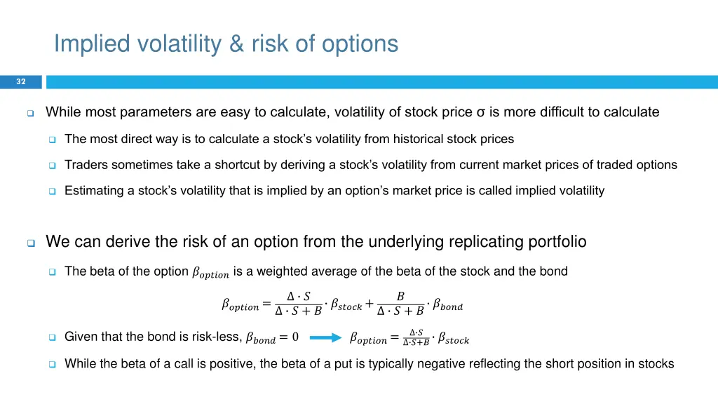 implied volatility risk of options