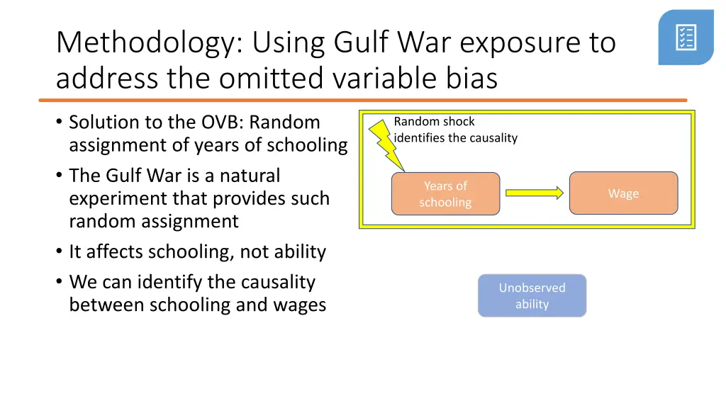 methodology using gulf war exposure to address