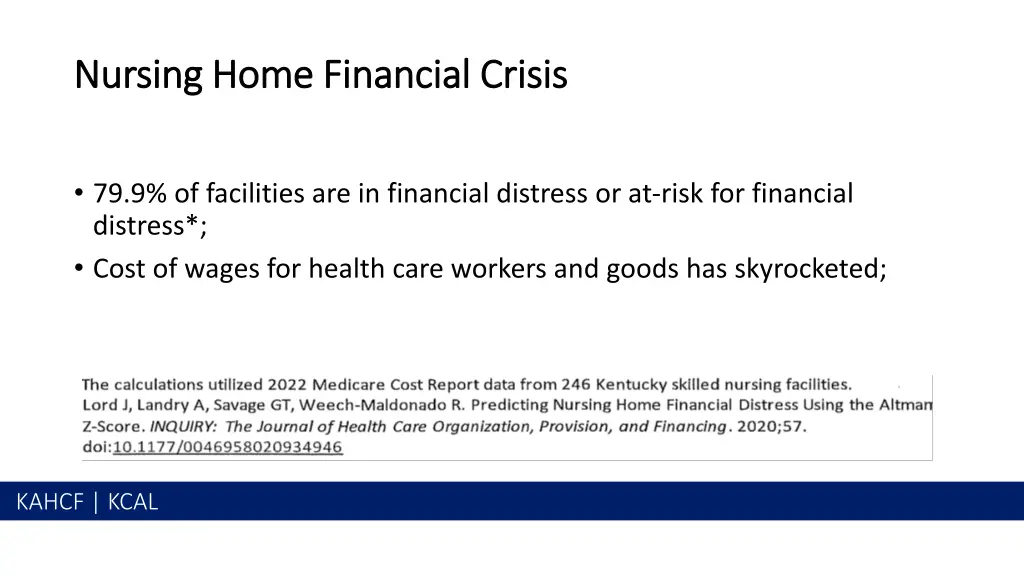 nursing home financial crisis nursing home