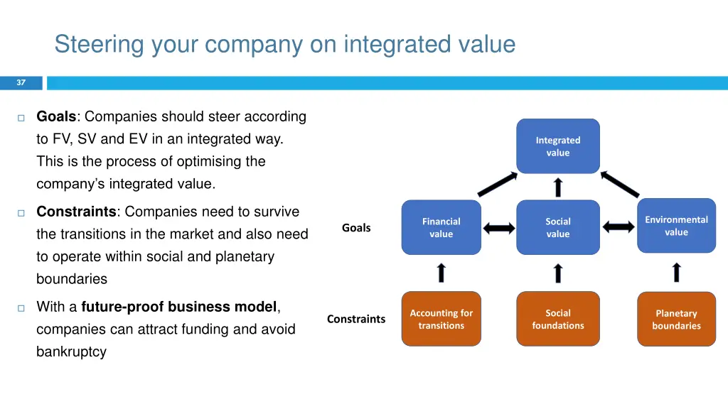 steering your company on integrated value