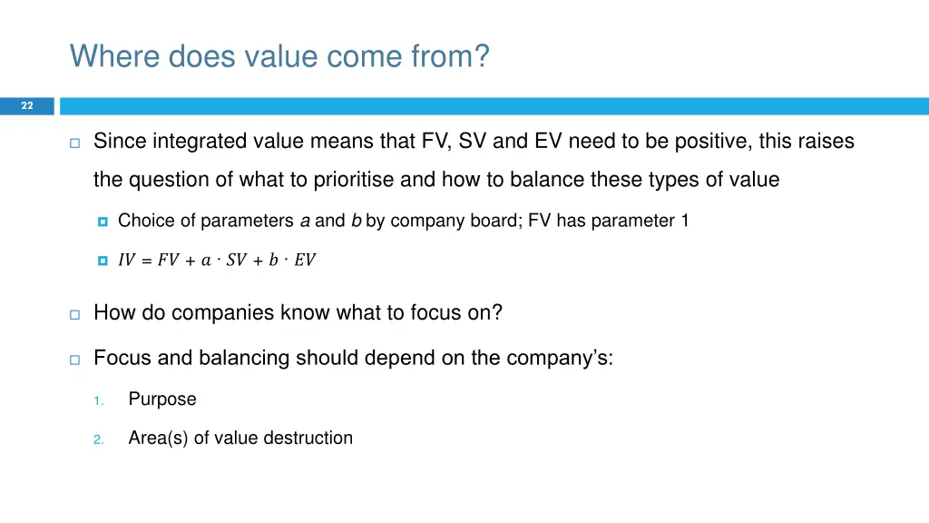 where does value come from