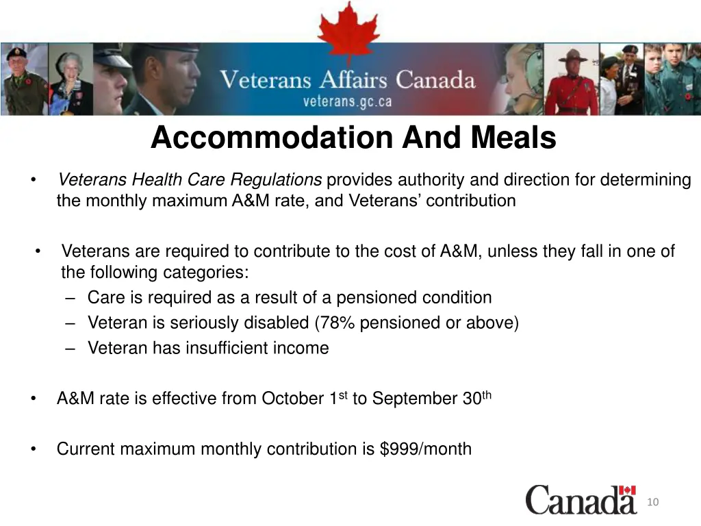 accommodation and meals