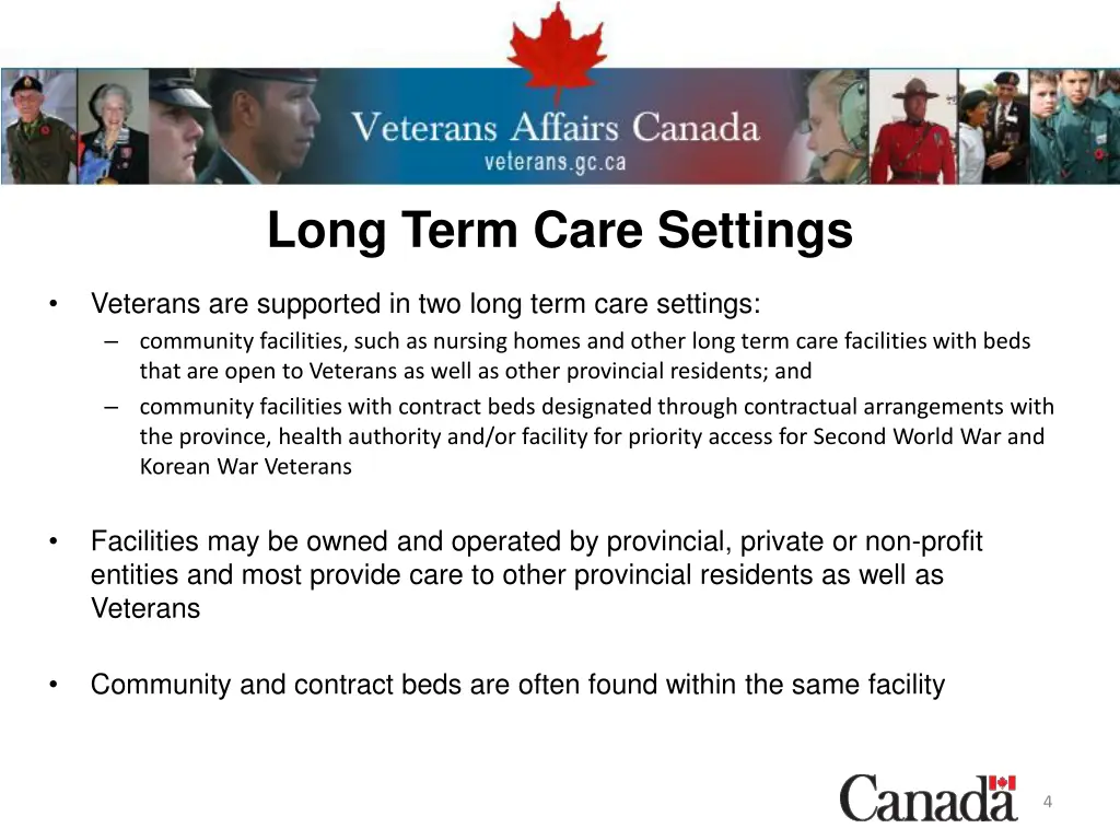 long term care settings