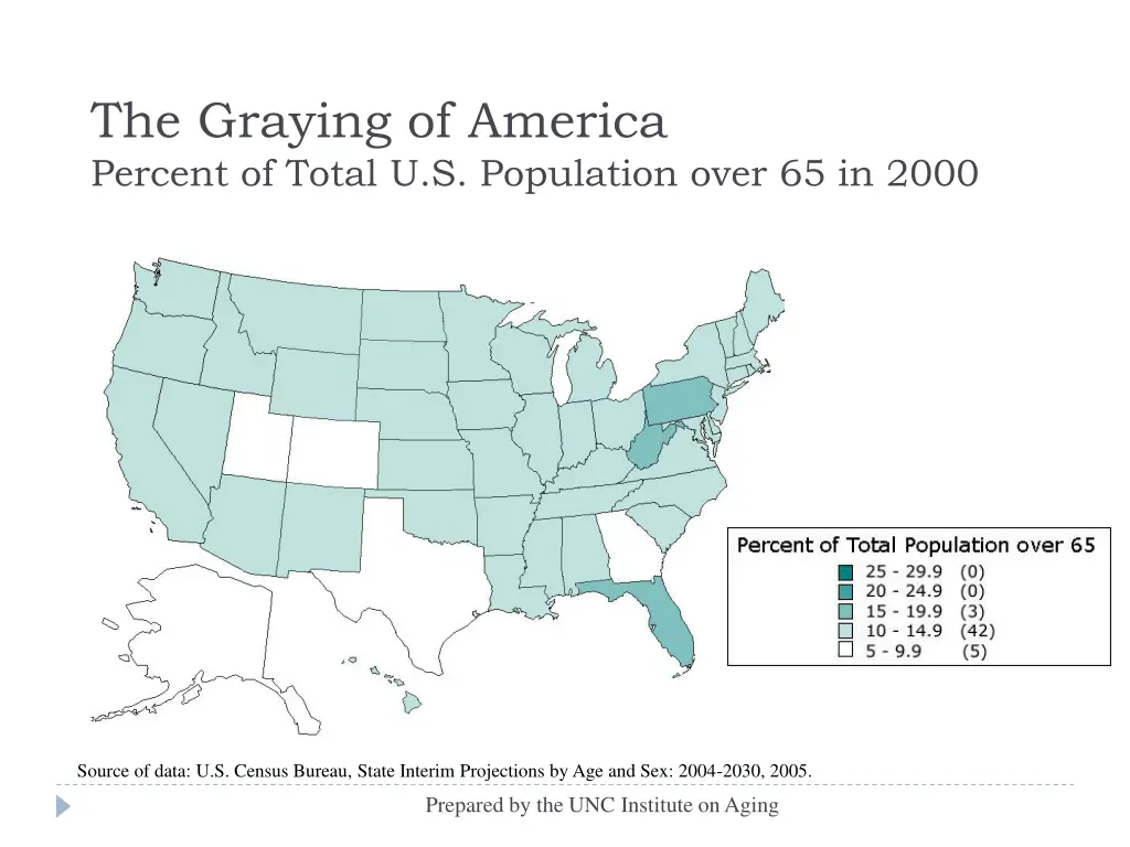 the graying of america percent of total