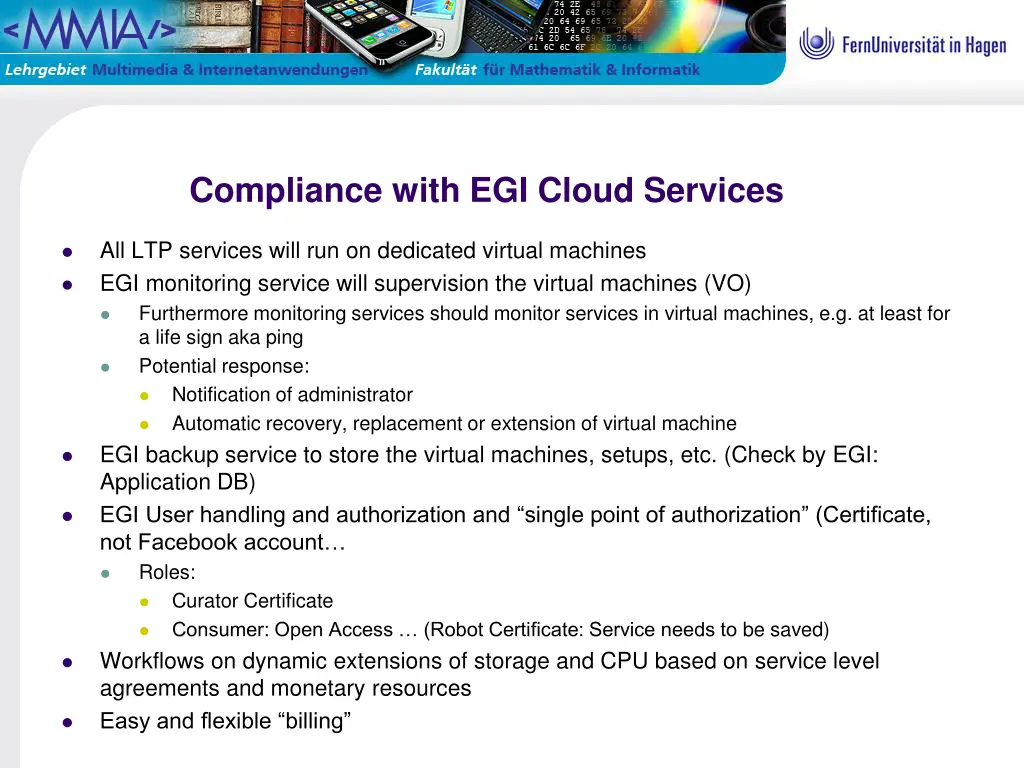 compliance with egi cloud services