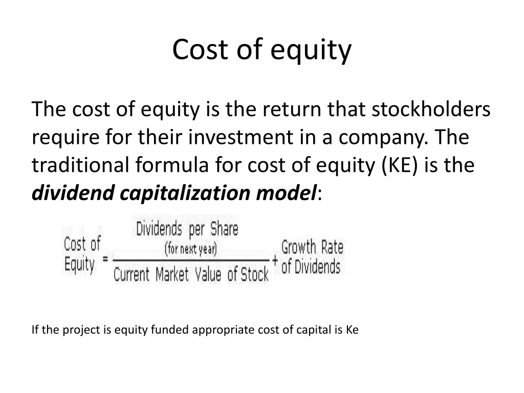 cost of equity