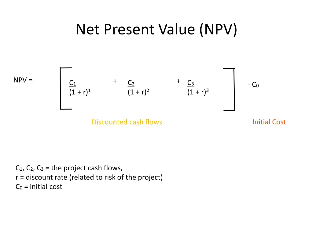 net present value npv