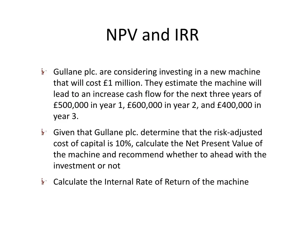 npv and irr