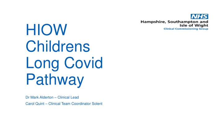 hiow childrens long covid pathway