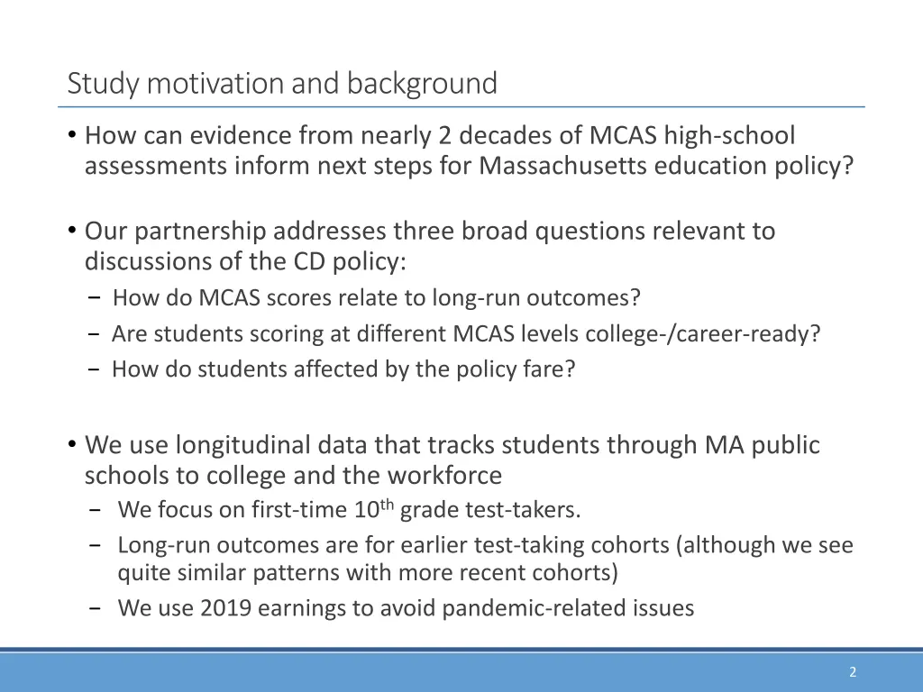 study motivation and background