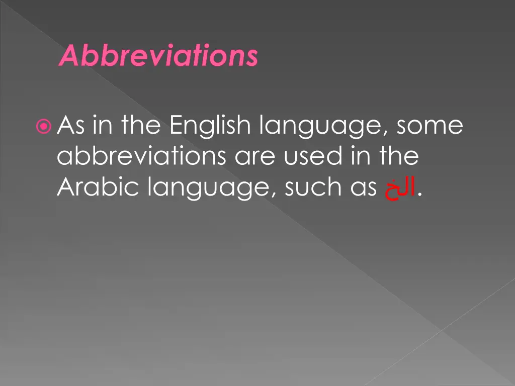 abbreviations