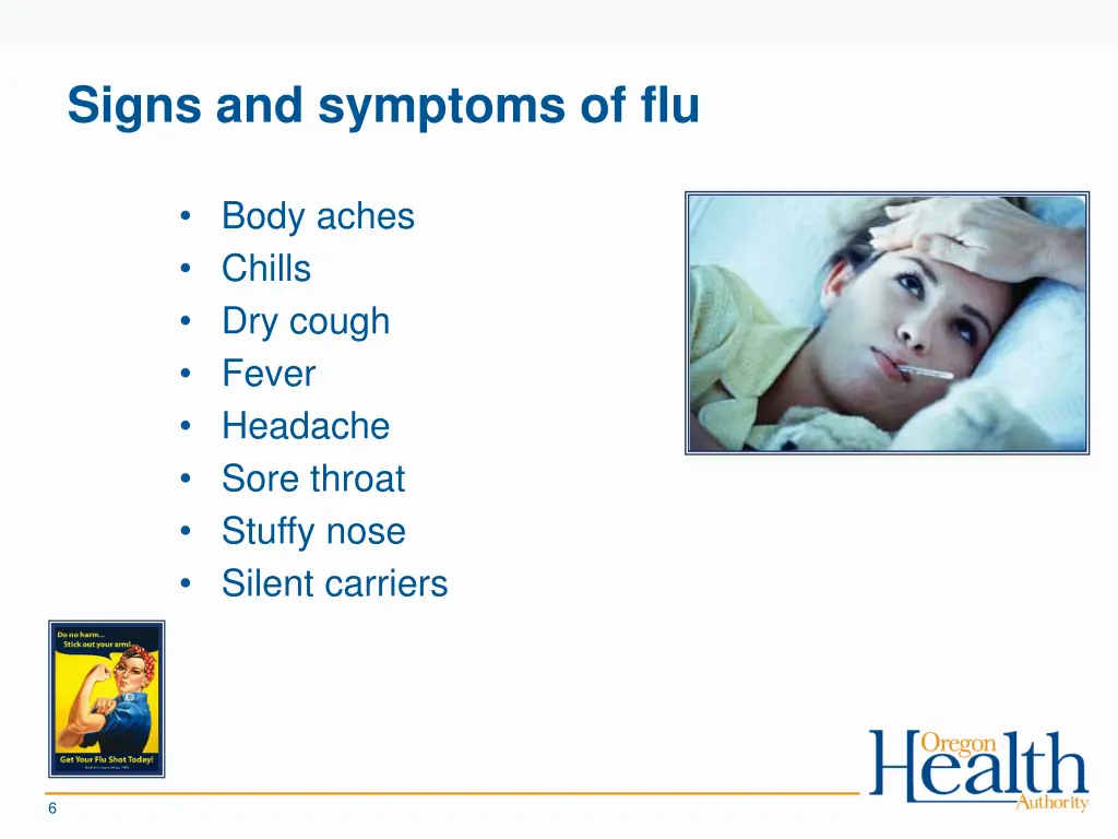 signs and symptoms of flu