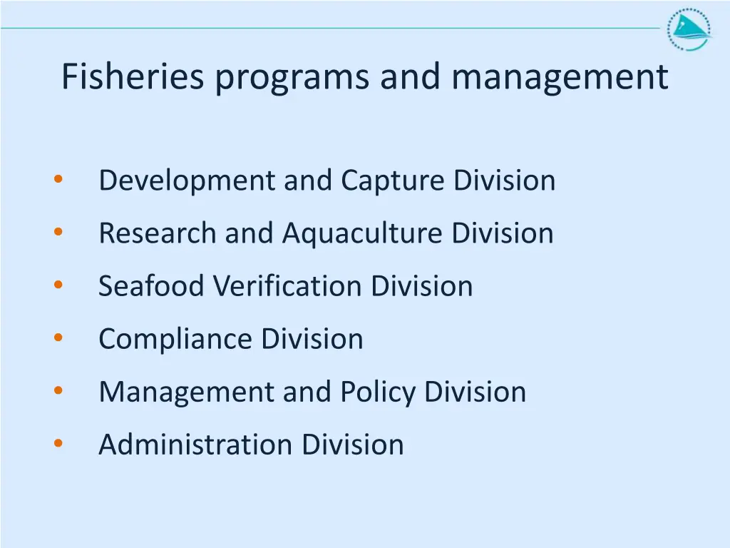 fisheries programs and management