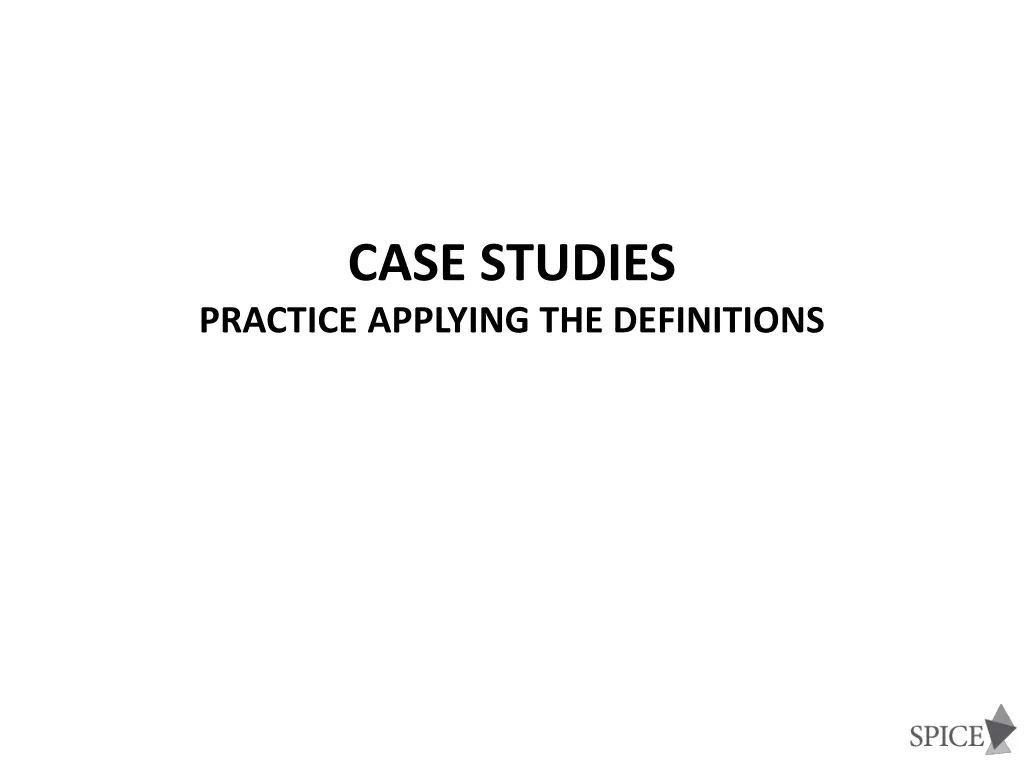 case studies practice applying the definitions