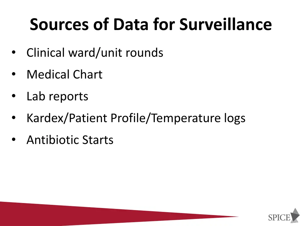 sources of data for surveillance