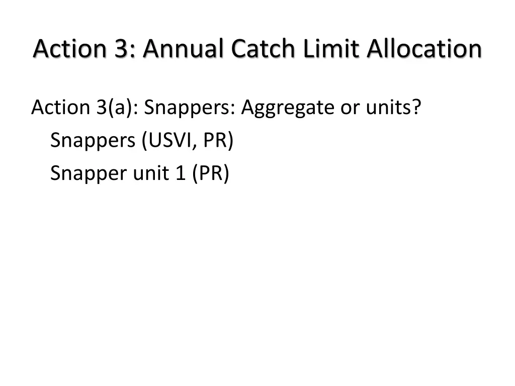 action 3 annual catch limit allocation