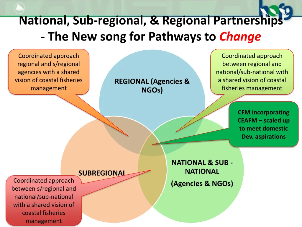 national sub regional regional partnerships