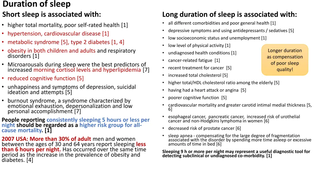 duration of sleep short sleep is associated with