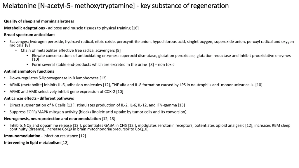 melatonine n melatonine n acetyl