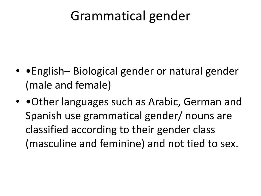 grammatical gender