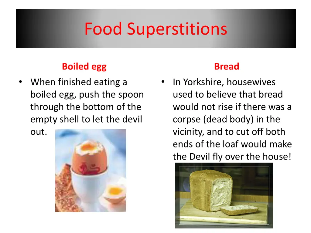 food superstitions