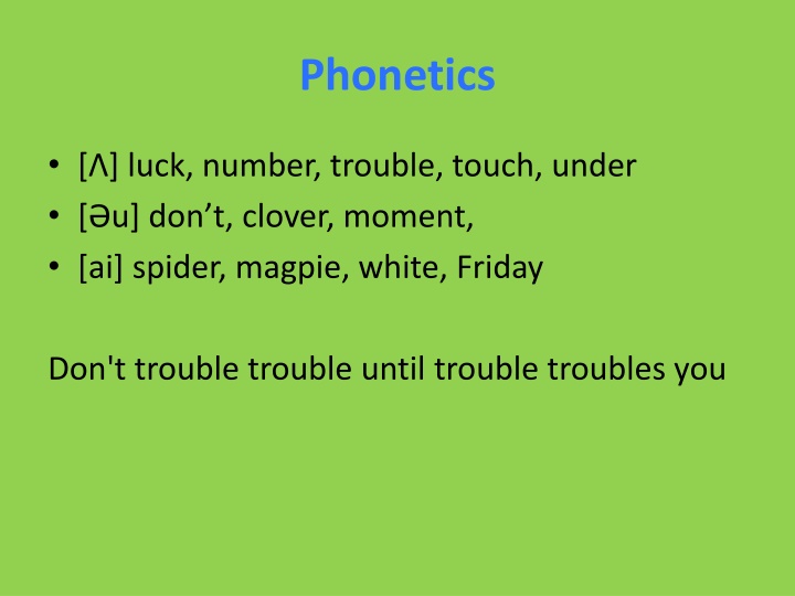 phonetics