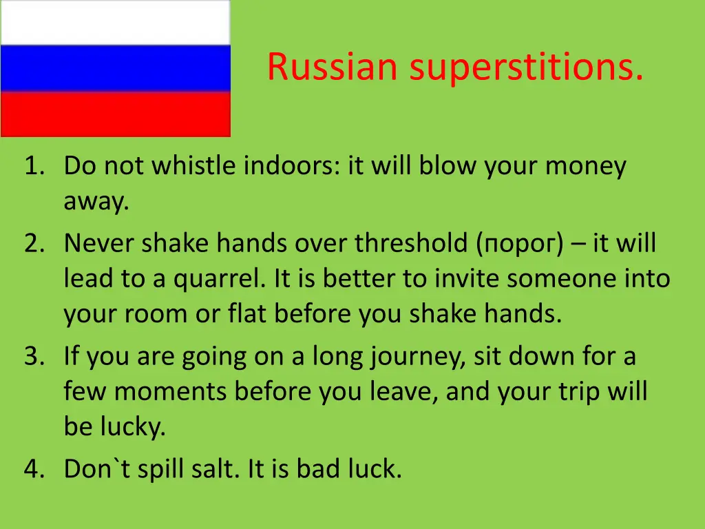 russian superstitions