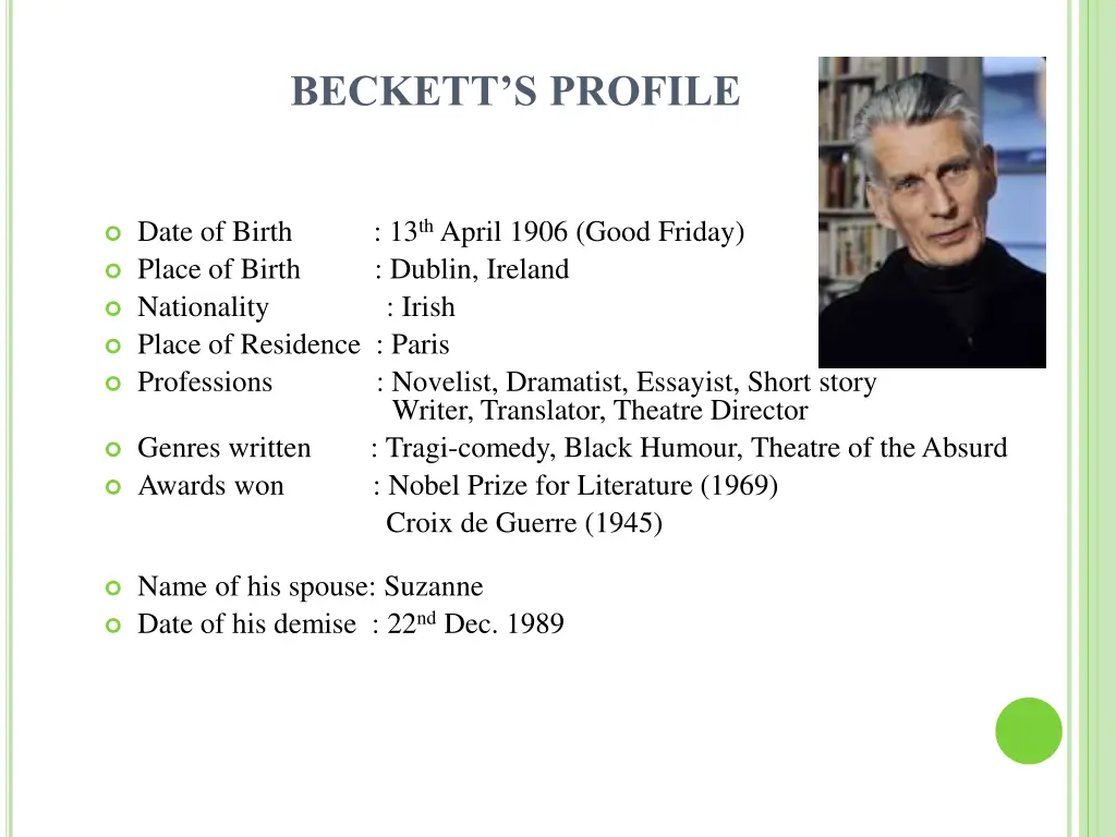 beckett s profile