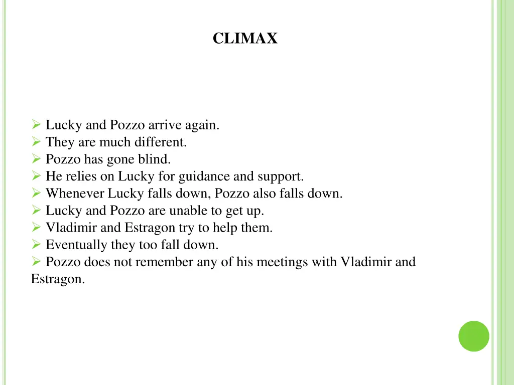 climax