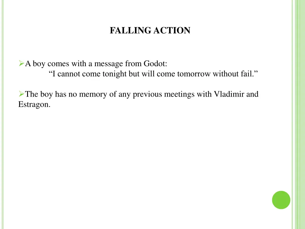 falling action