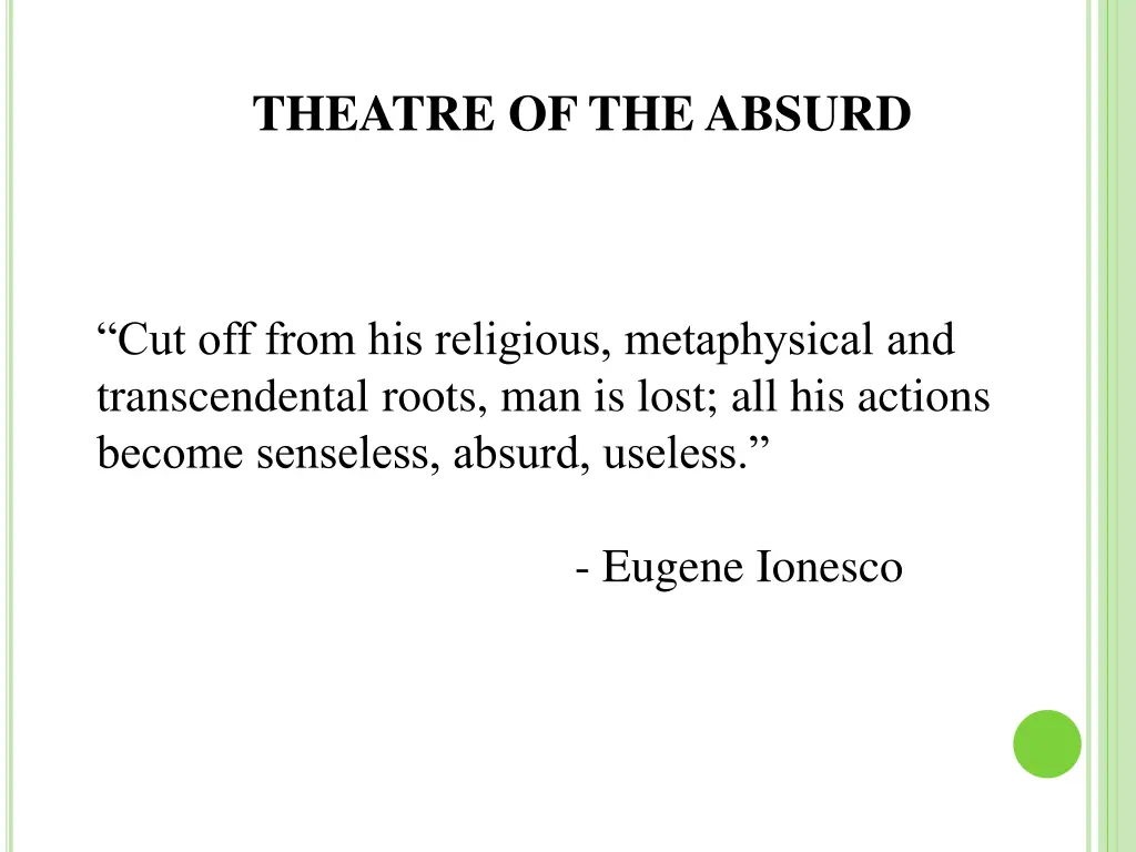 theatre of the absurd 1